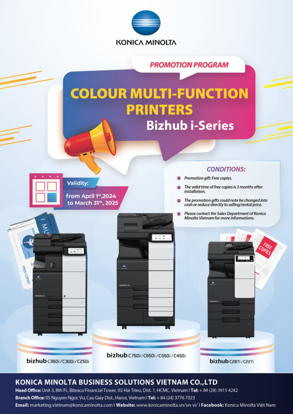 Big Color Multifunction Photocopier Promotion Konica Minolta Business